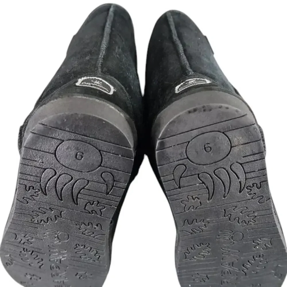 Bearpaw Shoes Women 9 Boot Winter Tall Emma Leather Sheepskin Warm Comfort Black - Picture 12 of 16